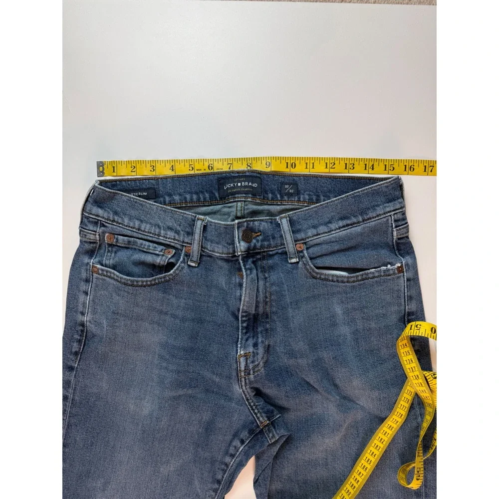 Lucky‎ Brand 410 Athletic Slim Jeans Mens 32x32 Medium Wash Blue Denim Stretch